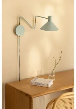 Draaibare Wandlamp Van Ijzer Lizz Celadon - Sklum