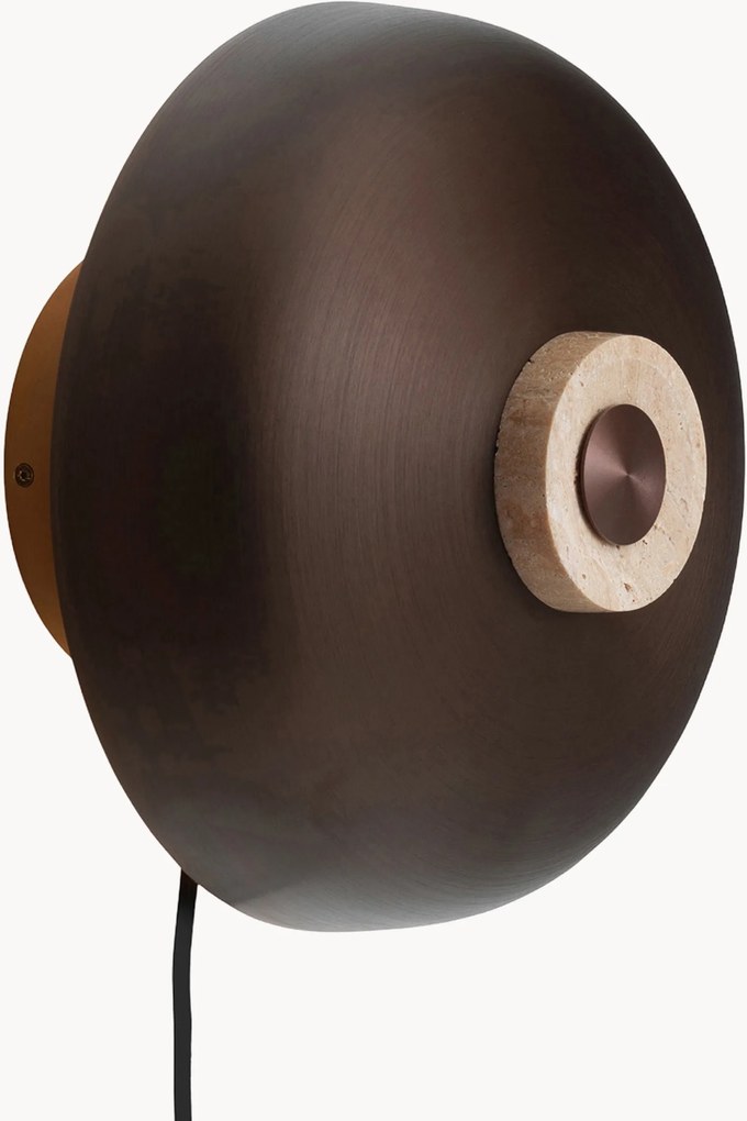 Dimbare wandlamp Reverse van travertijn