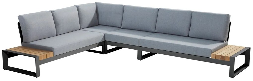 Taste by 4 Seasons Matisse loungebank antraciet  Loungeset    houtkleur weerbestendig