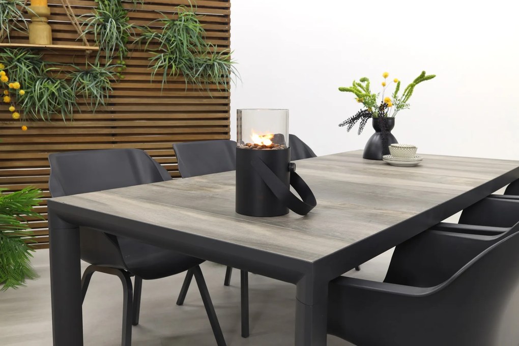 Hartman Sophie Xerix/Kings tuinset antraciet - 220x100 cm. - Keramiek tafelblad
