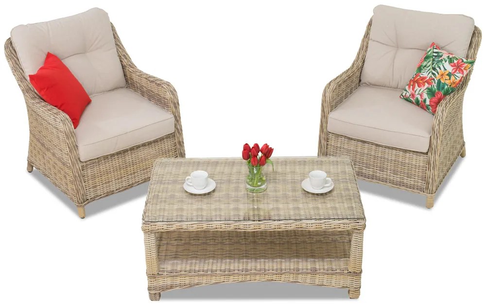 Garden Point technorattan set Toledo Terrace beige