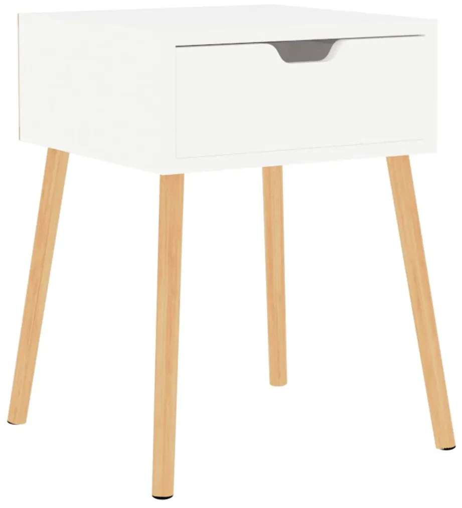 vidaXL Nachtkastje 40x40x56 cm spaanplaat hoogglans wit