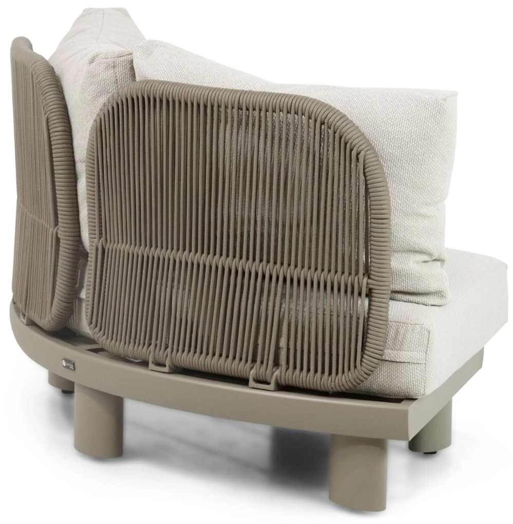 Hoek loungeset 6 personen Aluminium/Rope /Ceramic stone Taupe  Santika Furniture Santika
