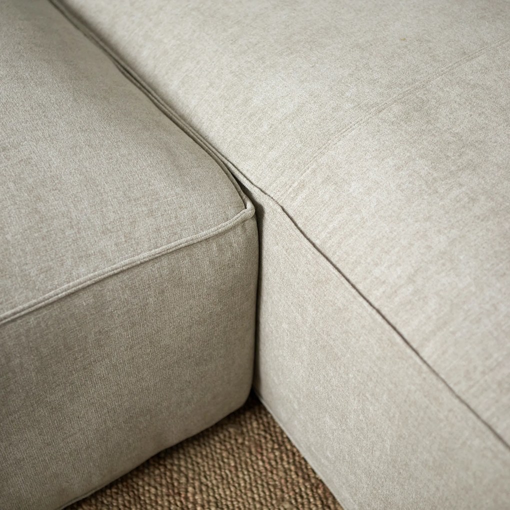 Beige Bank Met Chaise Longue Rechts