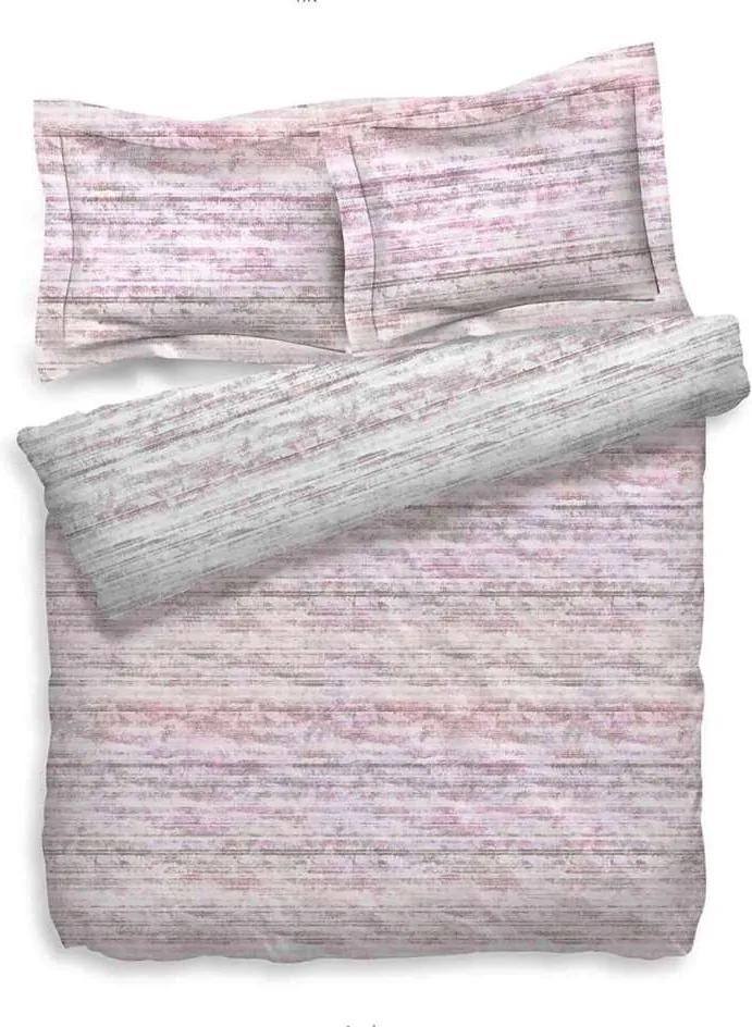 Heckett & Lane dekbedovertrek Sering - roze/grijs - 240x200/220 cm - Leen Bakker