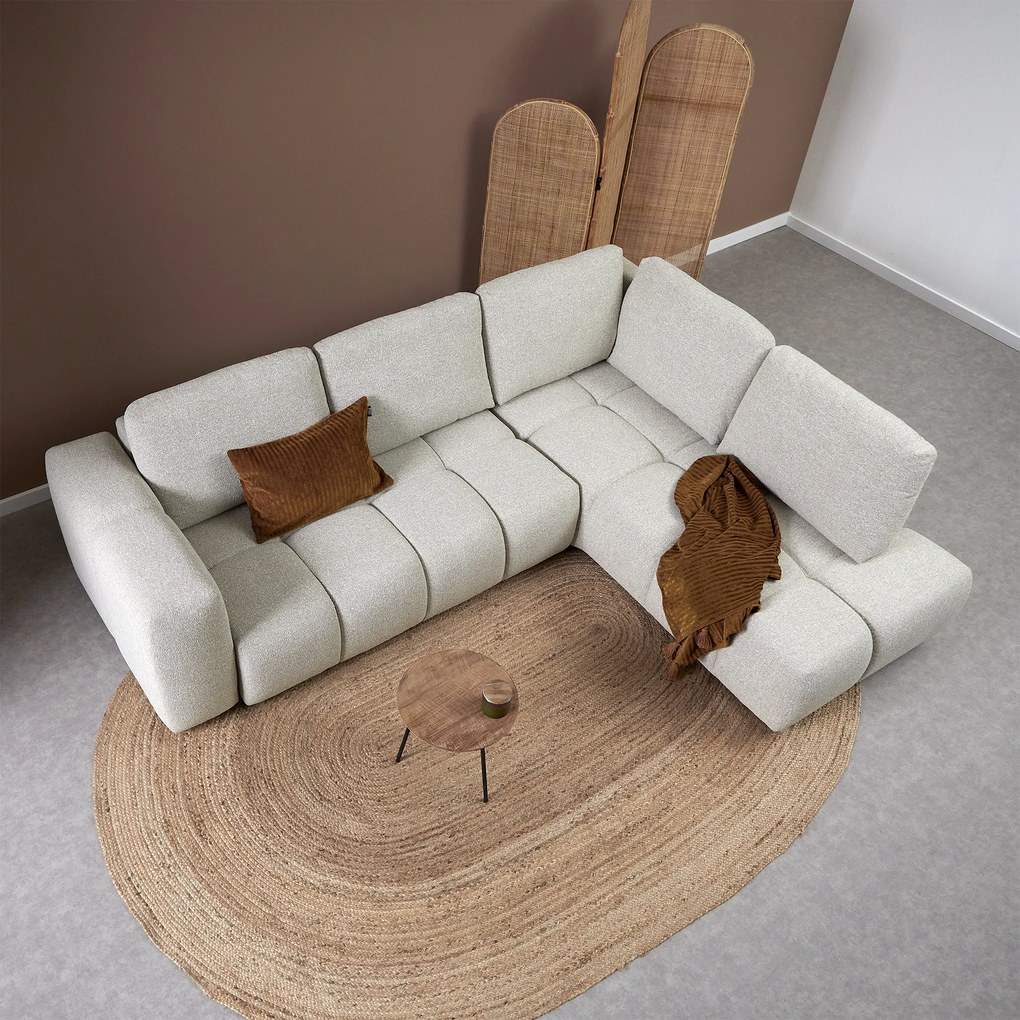 Slaapbank Met Hoek Beige Rechts