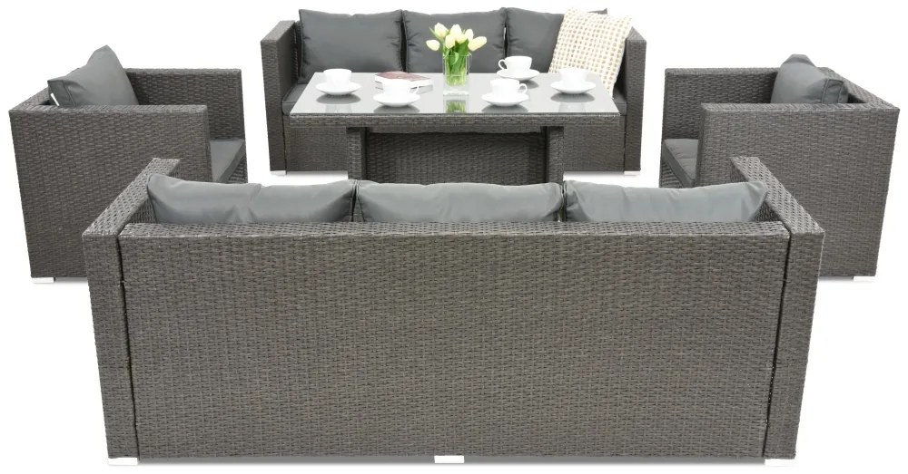 Roma Apetito 8 Tuinpunt antraciet technorattan tuinmeubelen