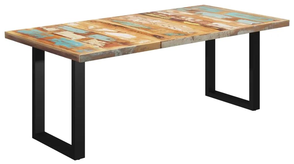 Medina Eettafel met O-vormige poten 200x100x77 cm gerecycled hout