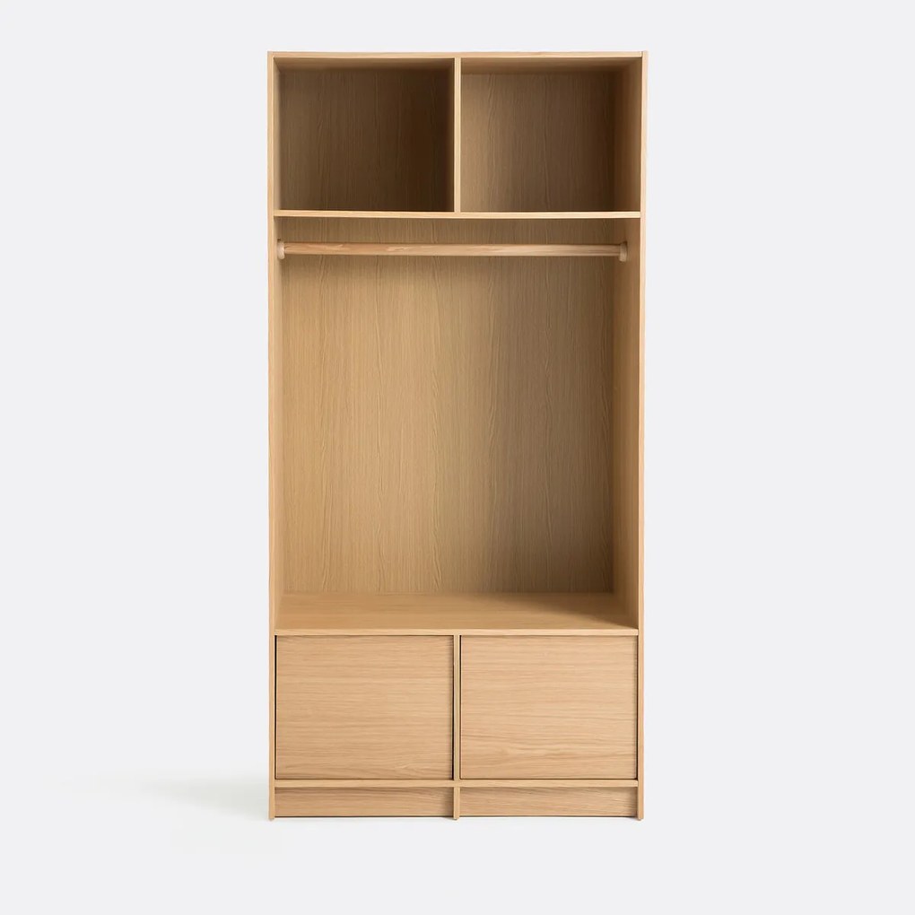 Modulaire kleerkast met eikenfineer L100 cm, Senssia