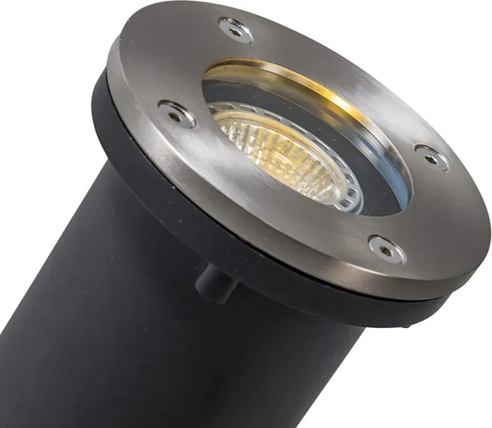 Smart grondspot RVS incl. WiFi GU10 IP65 - Basic Round