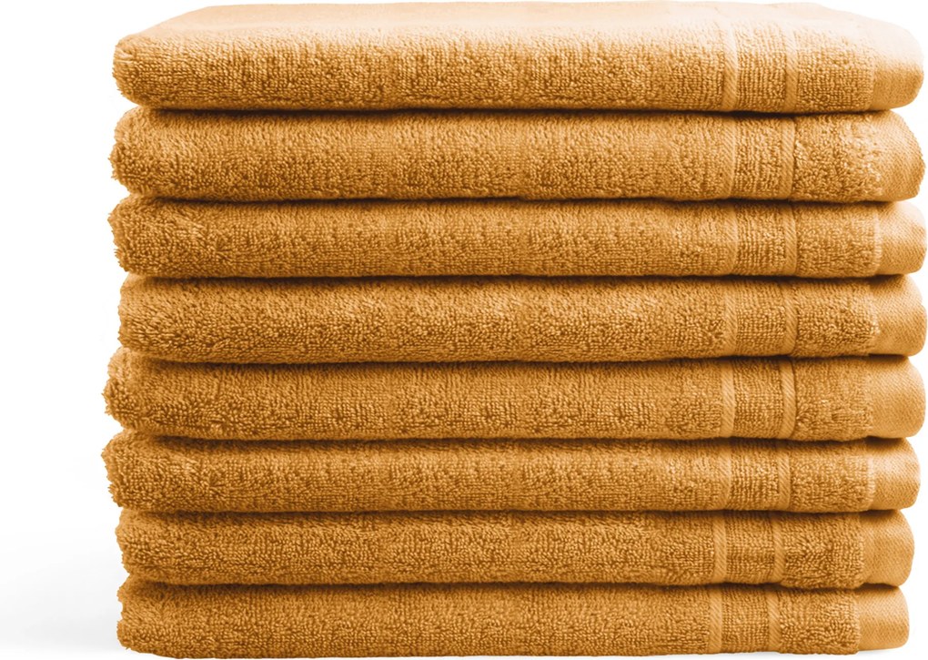 Washandjes DoubleLife Recycled Cotton Collectie– 8 stuks – 16×21 – honey yellow