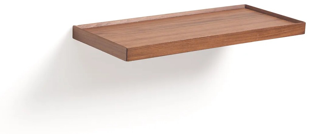 Wandplank in notenhout L60 cm, Tidder