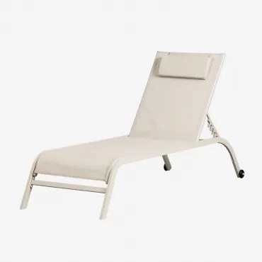 Verstelbare Ligstoel Met Kussen Therys Tapioca Beige - Sklum