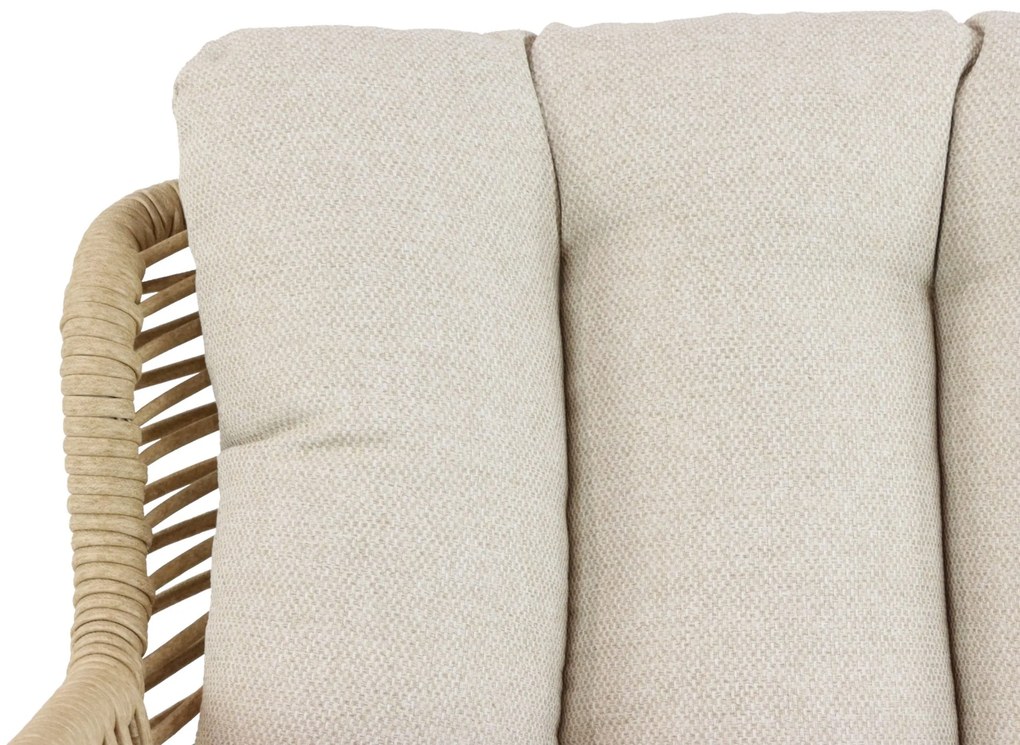 Tuinset 4 personen 180 cm Aluminium/wicker Taupe Coco Custa/Matale