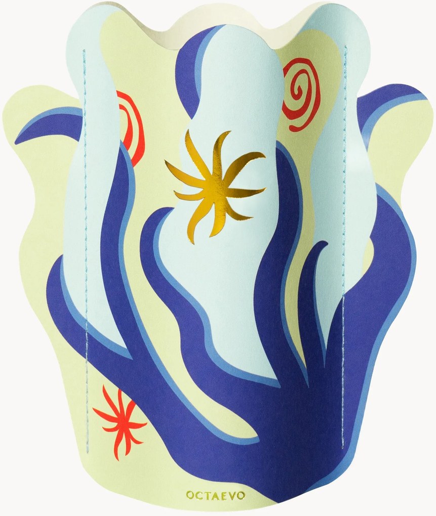 Handgemaakte decoratieve vaas Amalfi Mini van papier, H 17 cm