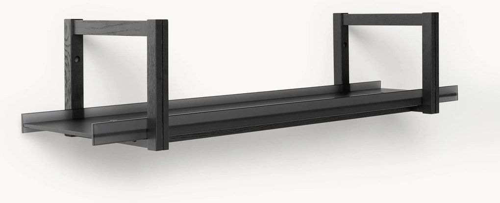 Wandrek Alex van eikenhout met glazen planken