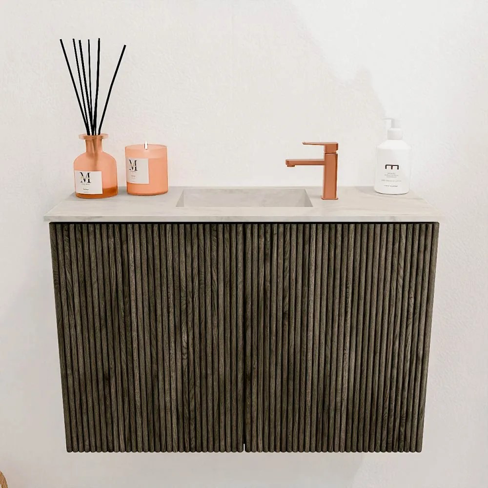 Mondiaz Joya DLux 60cm toiletmeubel shadow met wastafel faye midden 1 kraangat ostra