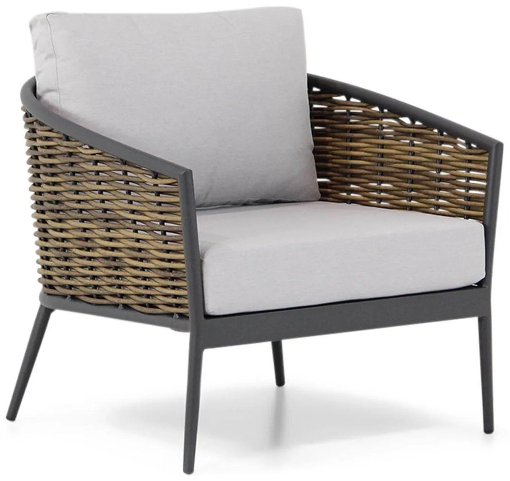 Stoel en Bank Loungeset 5 personen Aluminium Taupe  Coco Coco Palm