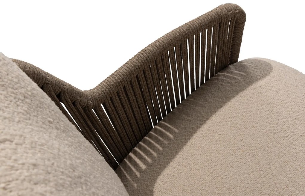 4 Seasons Outdoor Bernini tuinset terre met Arizona tafel met kiezelvormig blad 240 cm Tuinset bruin weerbestendig