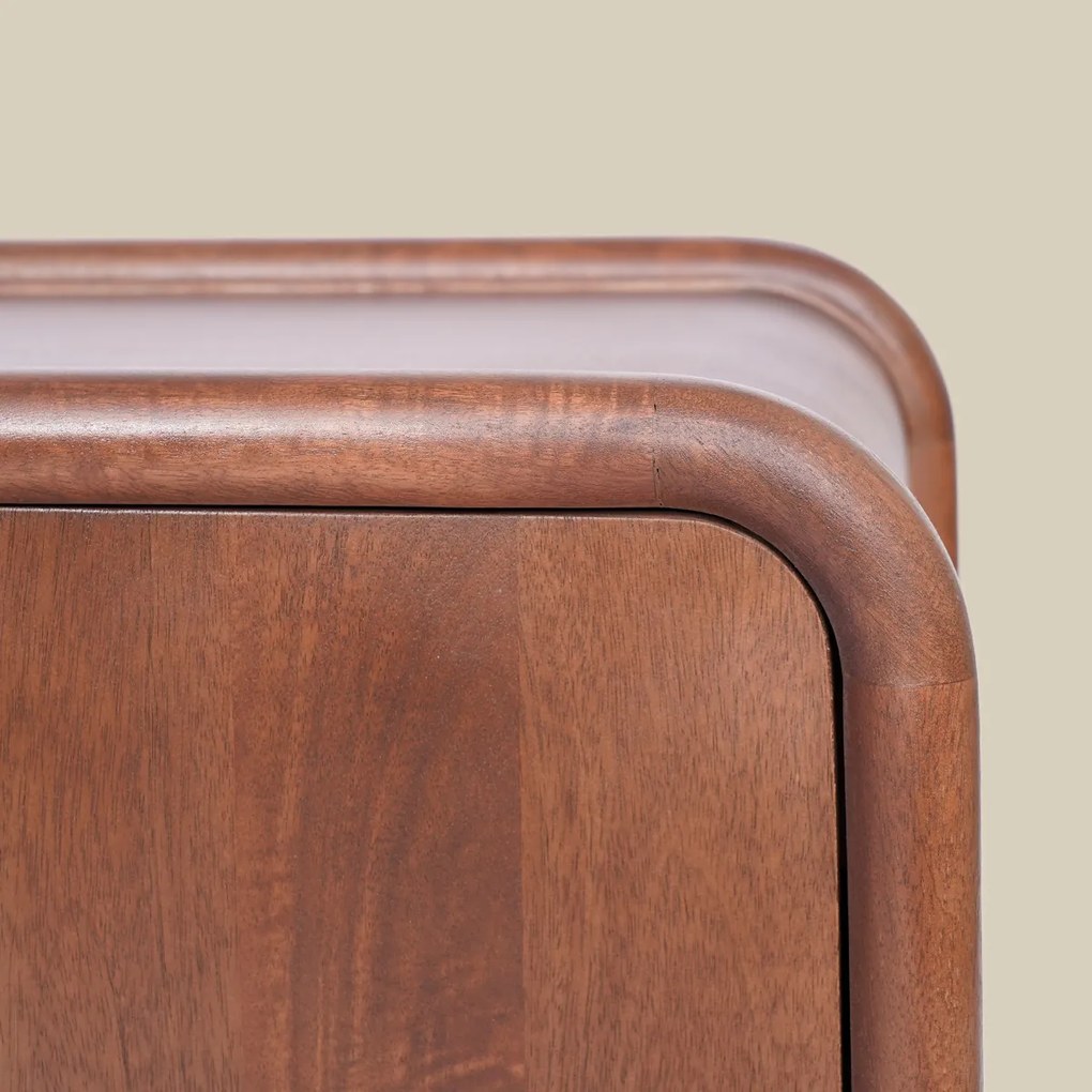 Houten Tv-meubel Met Ronde Hoeken 160 Cm - 160x43x50cm.