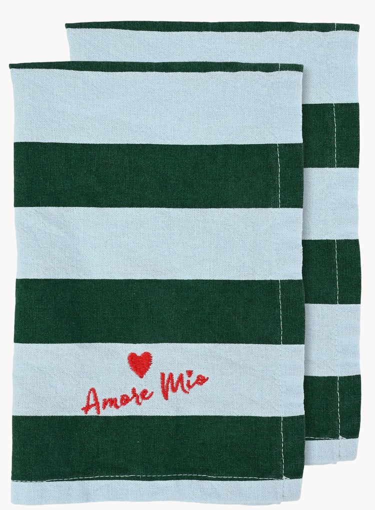 Stoffen servetten Love, 2 stuks