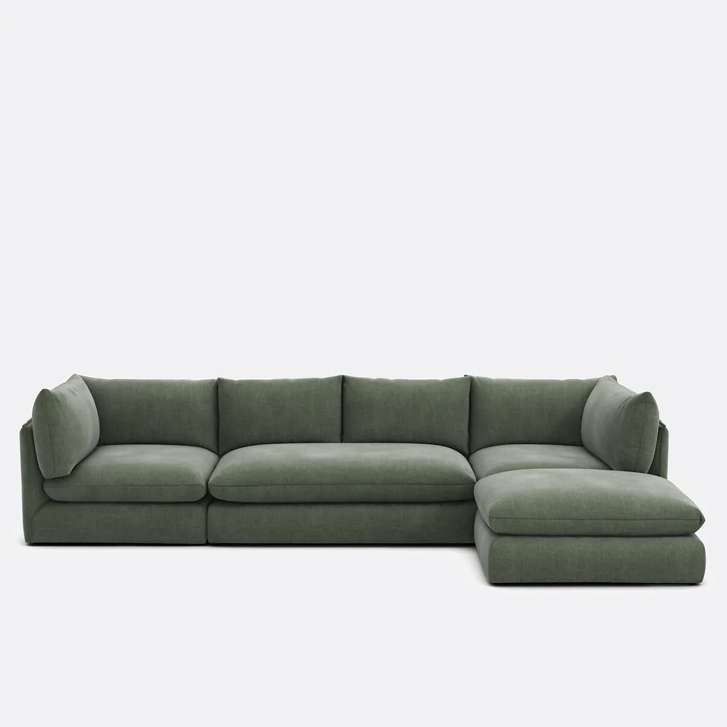 2-zits bankelement voor modulaire sofa, in gestructureerde stof, Malo