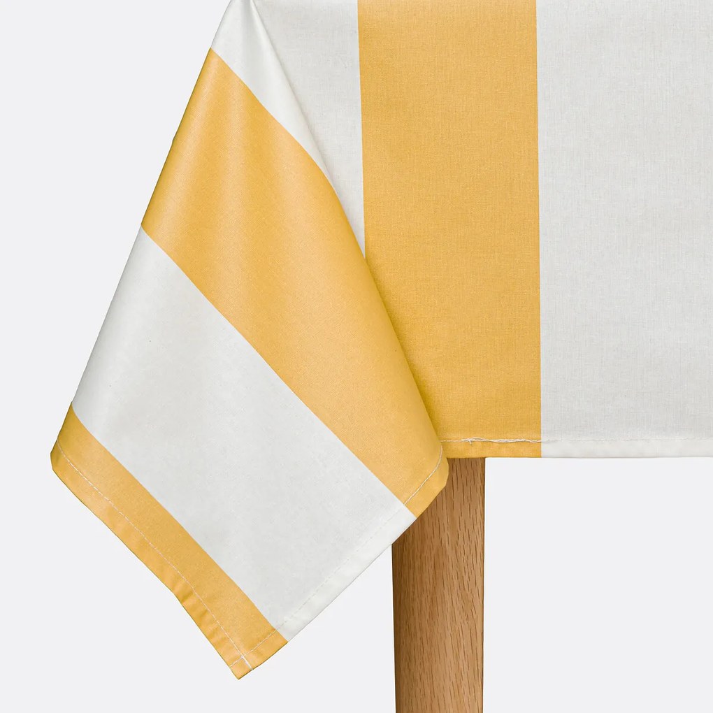 Gestreept tafelkleed in gecoat katoen, Hendaye