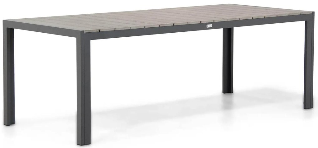 Dining Tuintafel rechthoekig 217 x 92 cm Aluminium/polywood Grijs Young