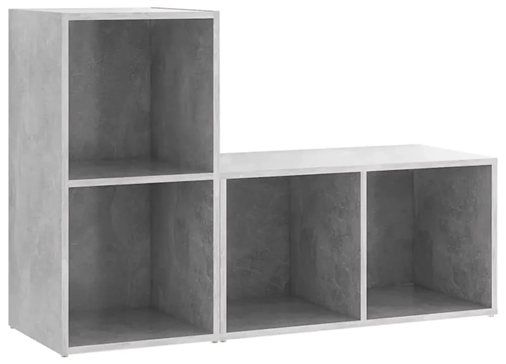 vidaXL Tv-meubelen 2 st 72x35x36,5 cm spaanplaat betongrijs