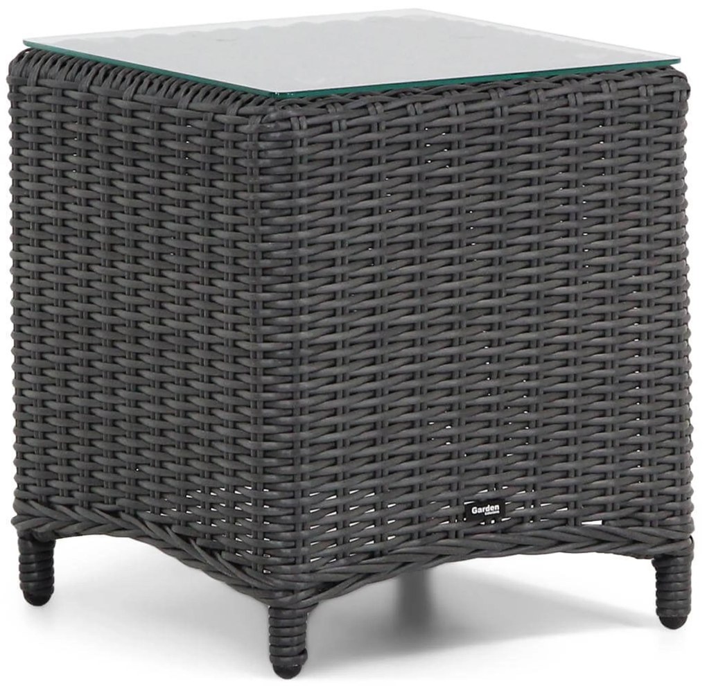 Bistroset 2 personen Wicker Zwart Garden Collections Chicago