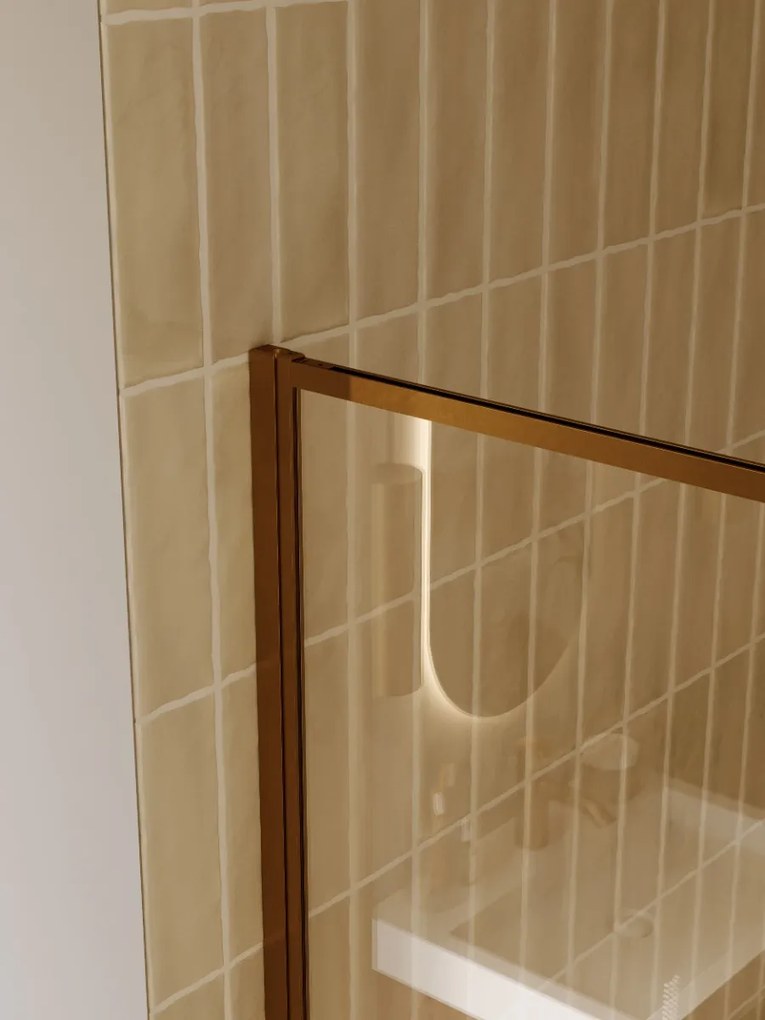 Riho Define inloopdouche met decopaneel 160x200cm koper mat