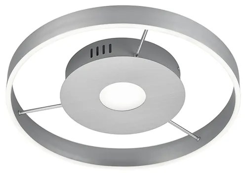 Design plafondlamp staal incl. LED en dimmer - Jeroen Design rond Binnenverlichting Lamp