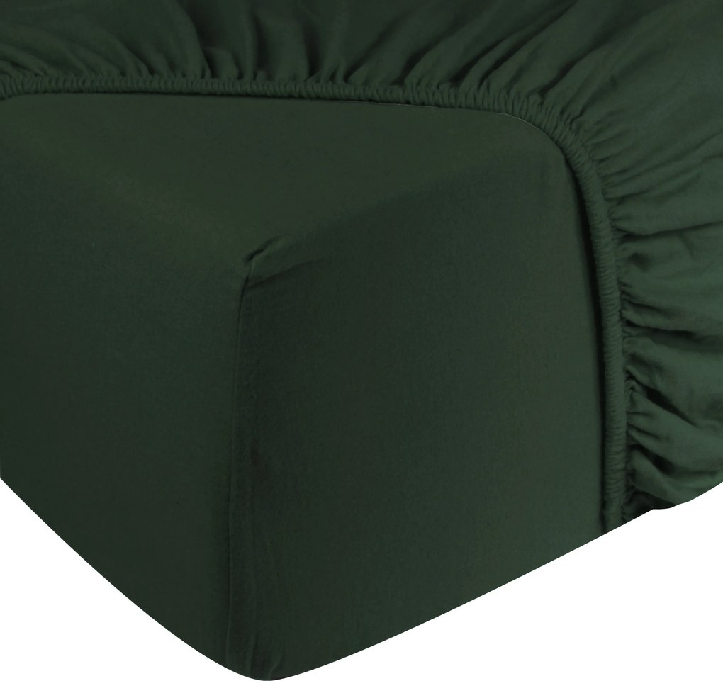 Hoeslaken Jersey – 100% katoen – 160×200 – donker groen