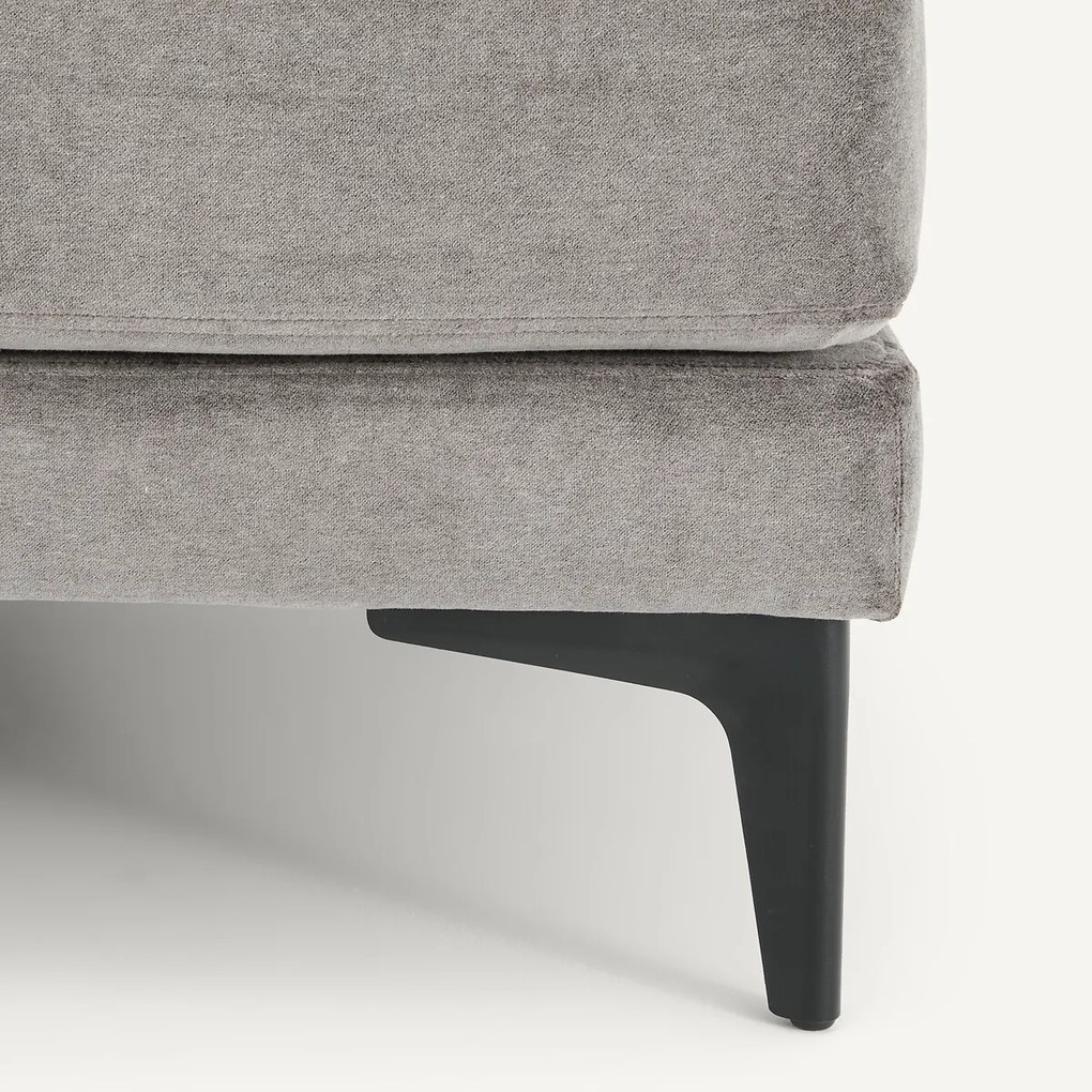 Voetensteun van stonewashed fluweel, MODERNISTE, ontwerp Emmanuel Gallina