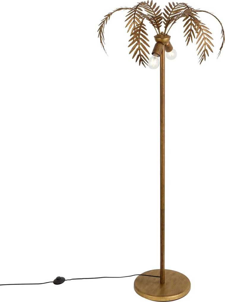 Vintage vloerlamp goud 156cm 2-lichts - Botanica