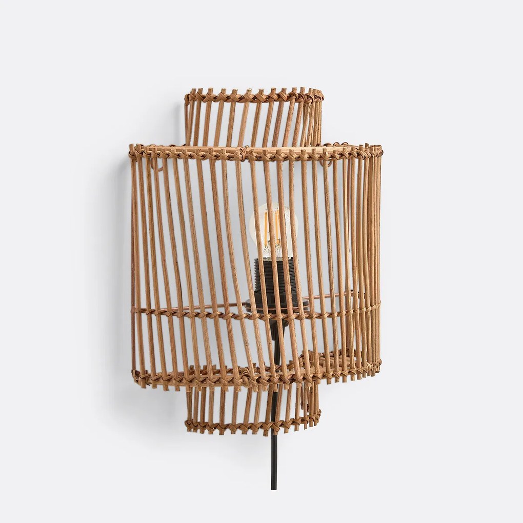 Wandlamp in rotan, Haya