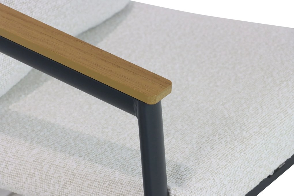 Tuinstoel stapelbaar Aluminium Grijs-antraciet Santika Mind