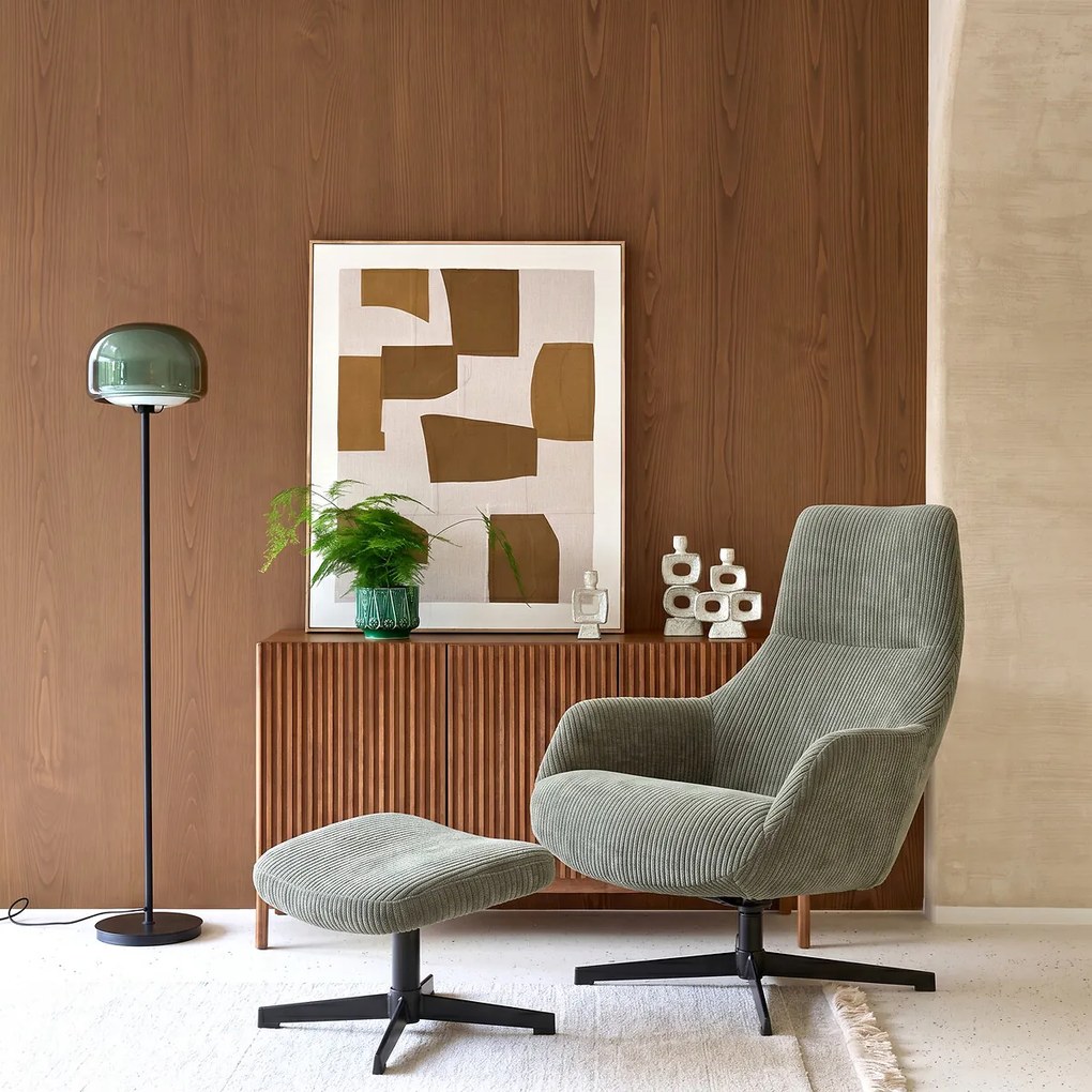 Draaifauteuil met voetensteun Roye