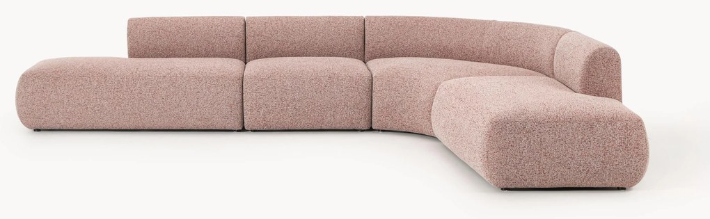 Modulaire bouclé hoekbank Sofia (4-zits)