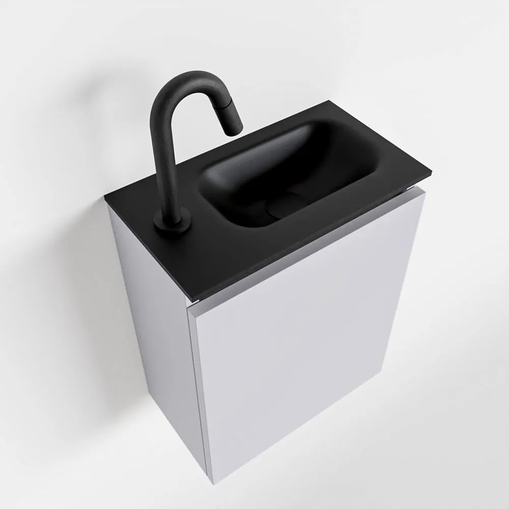 Mondiaz Ture 40cm toiletmeubel cale met wastafel urban rechts 1 kraangat