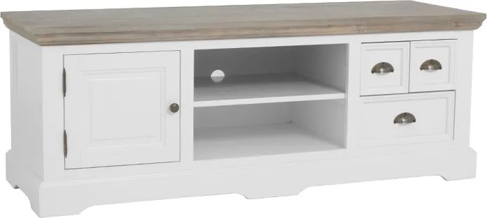 Wit Tv-meubel Landelijk 145 Cm - 145x50x54cm.