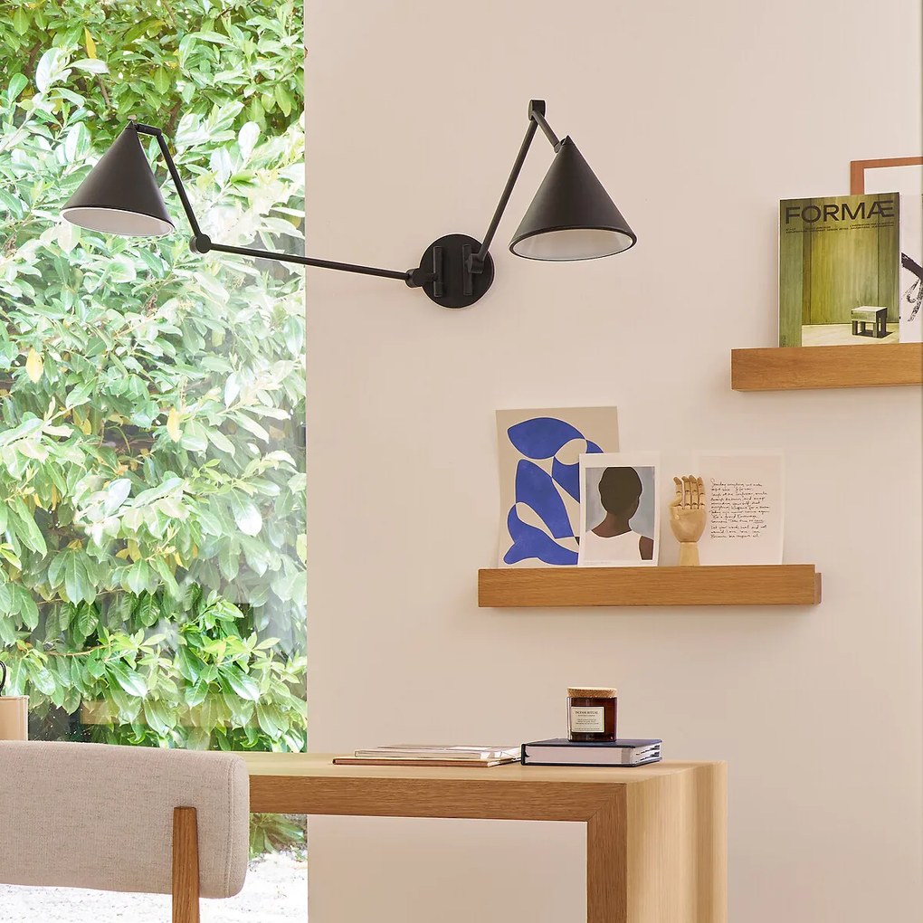 Wandplank in eik, B55 cm, Dagane