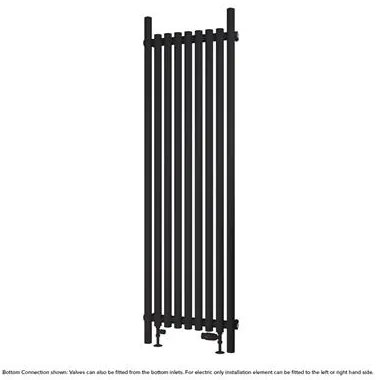 Eastbrook Lambourne horizontale radiator 55x180cm 1146W zwart mat