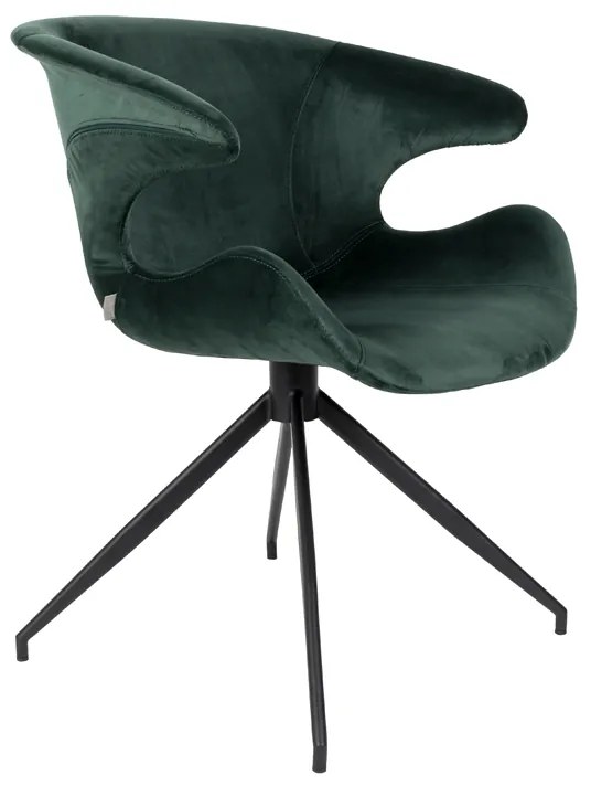 Zuiver Mia Eetkamerstoel Groen Velvet