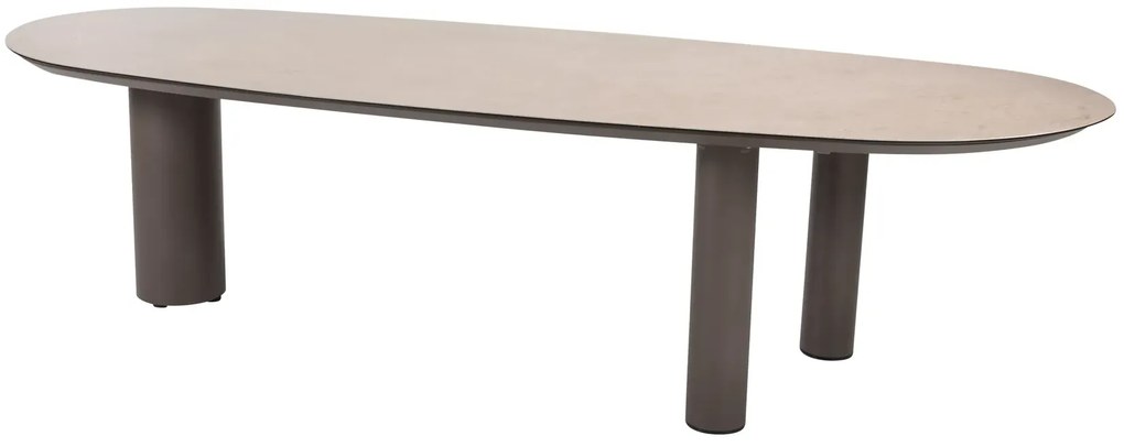 Taste by 4 Seasons Denia tuintafel terre met geprint keramisch blad in mangovorm 290 cm Tuintafel bruin weerbestendig