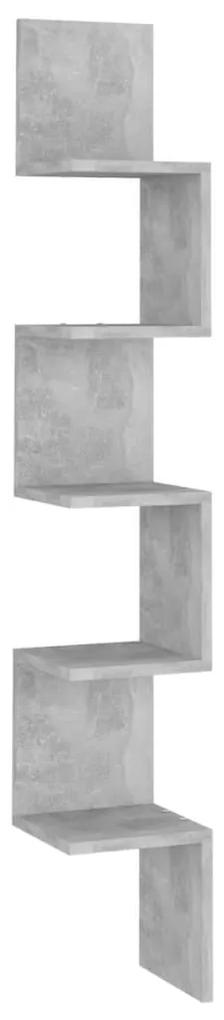 vidaXL Hoekwandschap 20x20x127,5 cm spaanplaat betongrijs