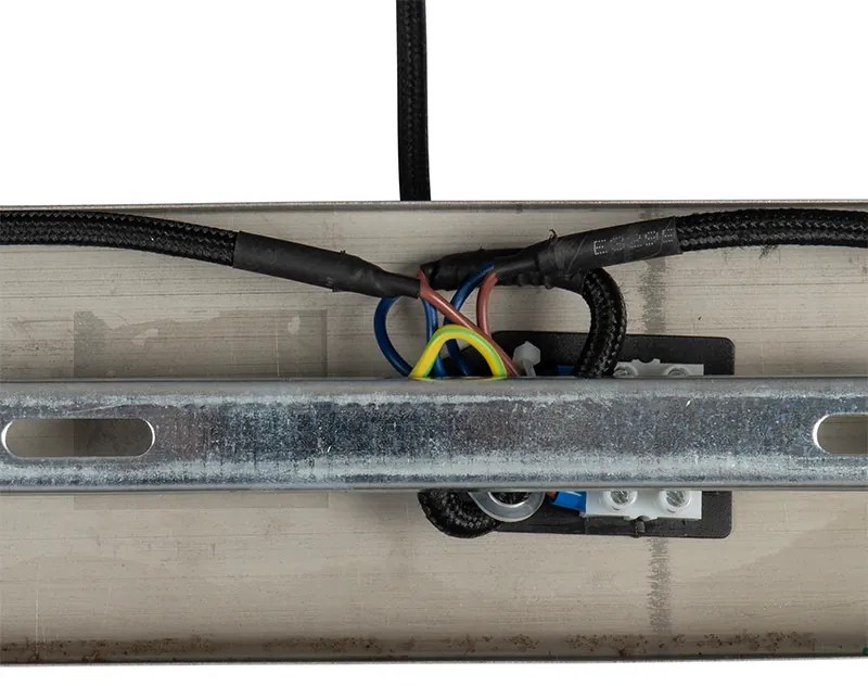 Art deco hanglamp messing met groen glas 3-lichts - Pallon