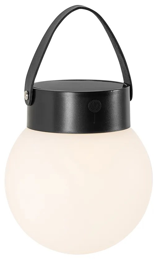 Buiten hanglamp zwart incl. LED 3-staps dimbaar solar - Cornelia