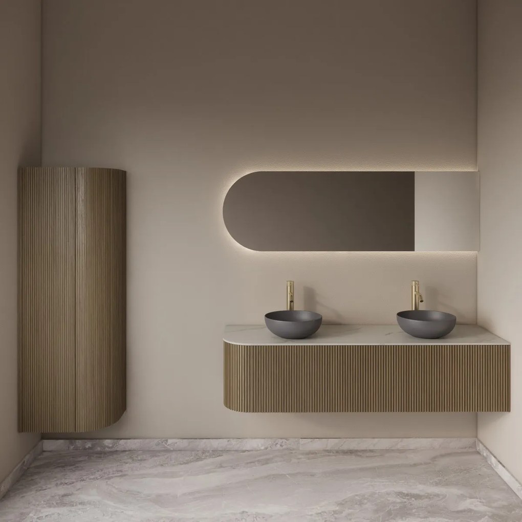 Gliss Design Zelus spiegel ovaal rechts 180x60cm met handsensor
