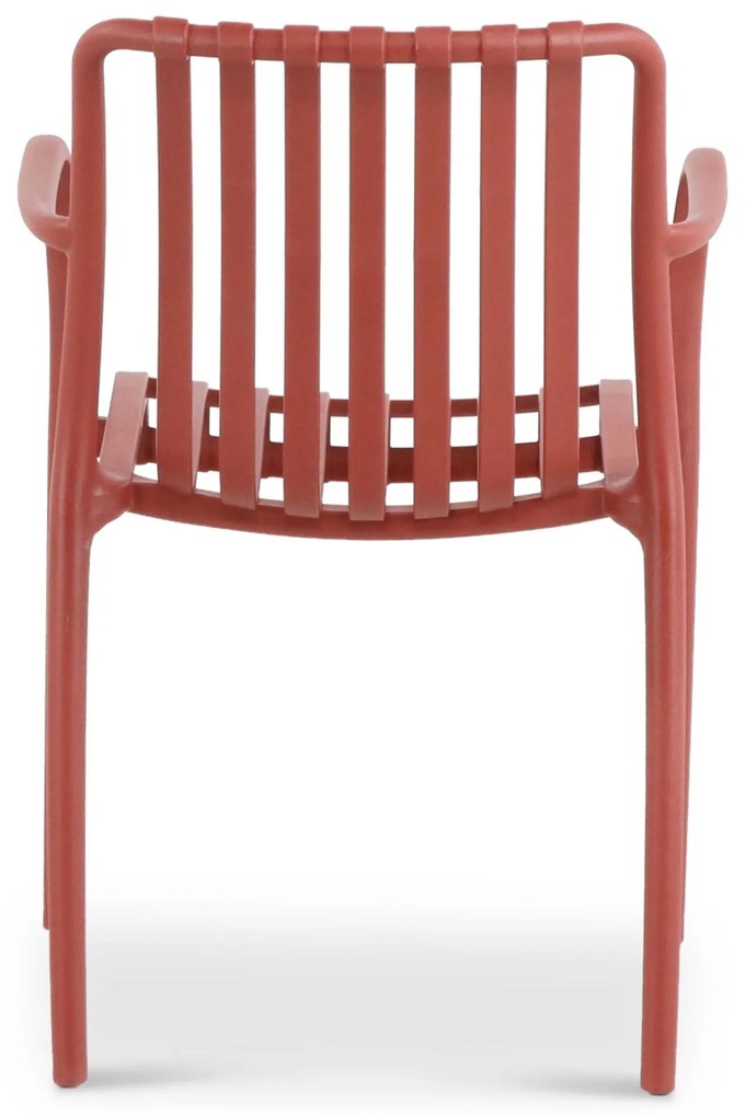 Tuinset 4 personen 160 cm Kunststof Rood Domani Furniture Vento/Weston